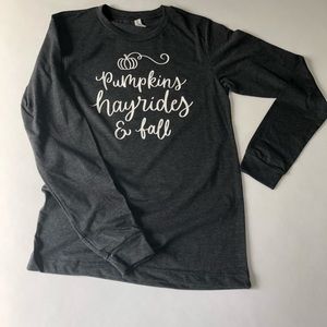Pumpkins, Hayrides & Fall Women's Long Sleeve Tee